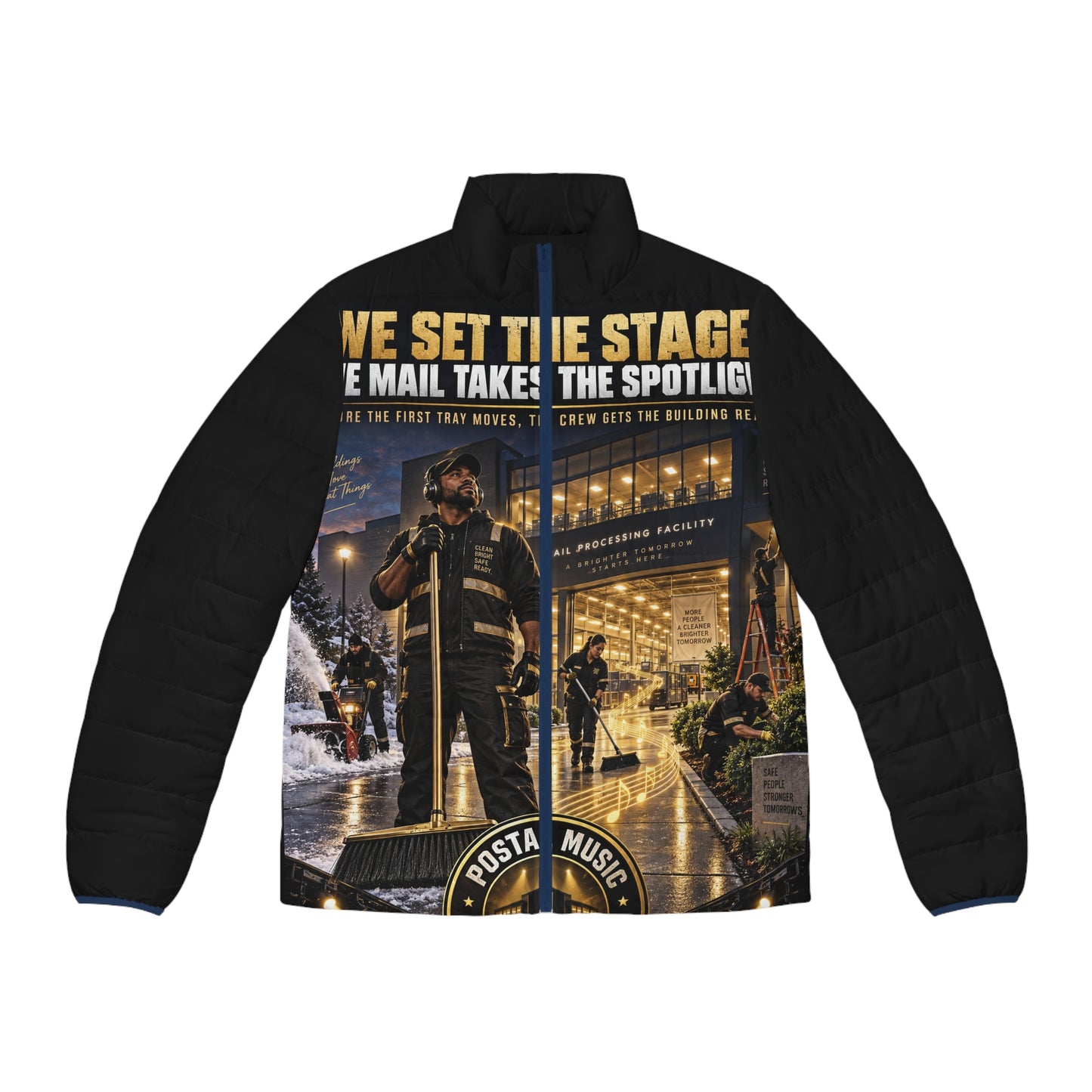 Postal Music - We Set the Stage - Men's Puffer Jacket