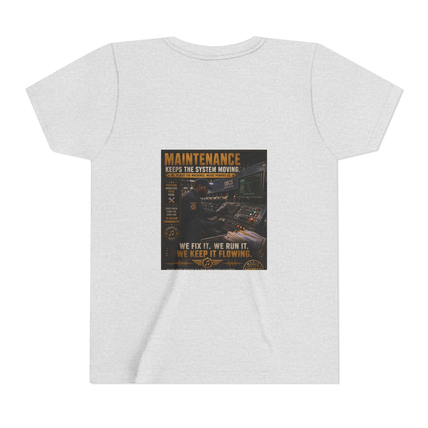 Postal Music — Maintenance Keeps the System Moving — Youth T-Shirt