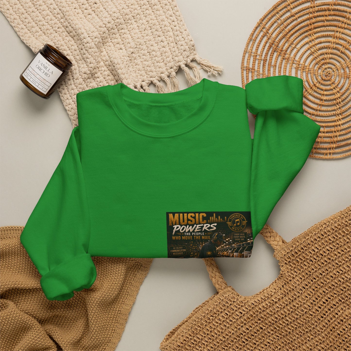 Postal Music — Music Powers the People — Core Crewneck Sweatshirt