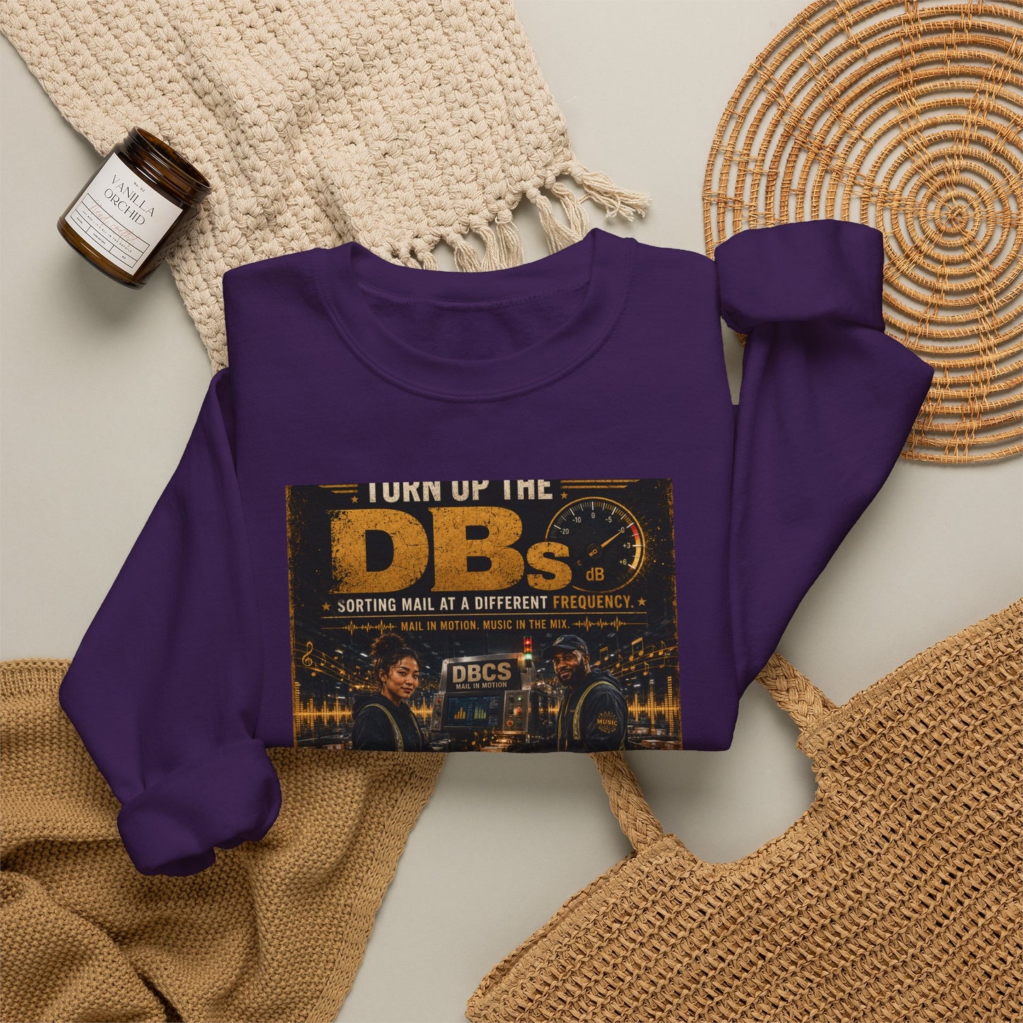 Turn Up the DBs — Men's Crewneck Sweatshirt (Jogger Set Top)