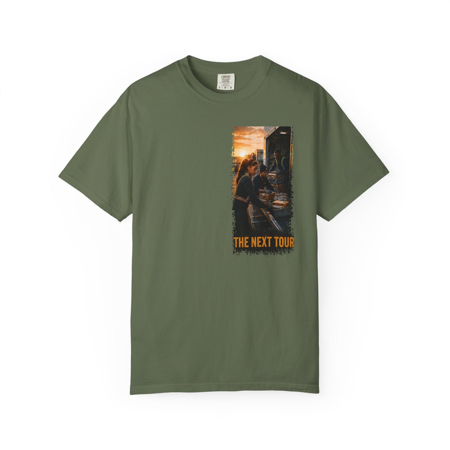 Postal Music — The Next Tour Garment-Dyed T-Shirt — Color Group 4 of 4