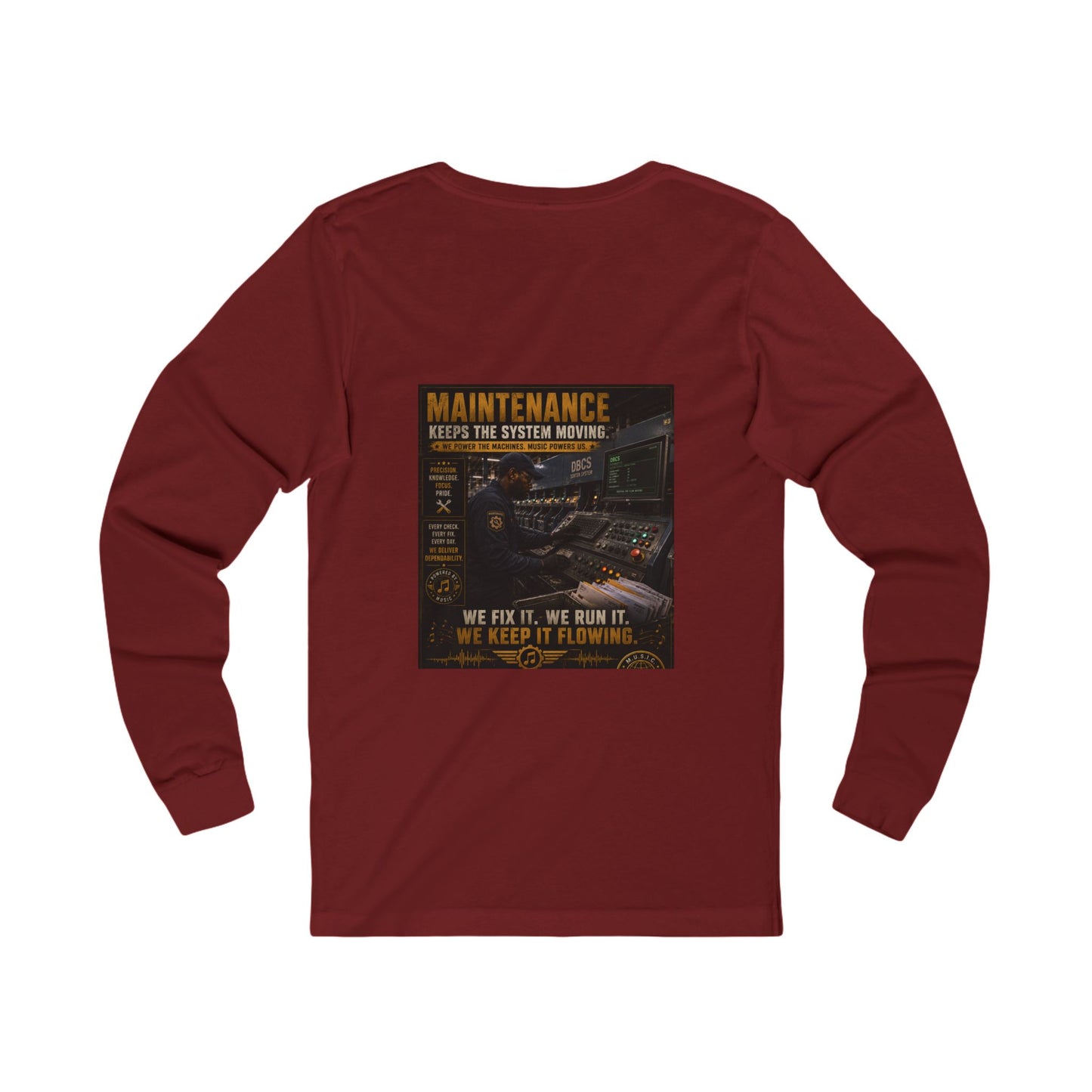 Postal Music — Maintenance Keeps the System Moving — Long-Sleeve T-Shirt