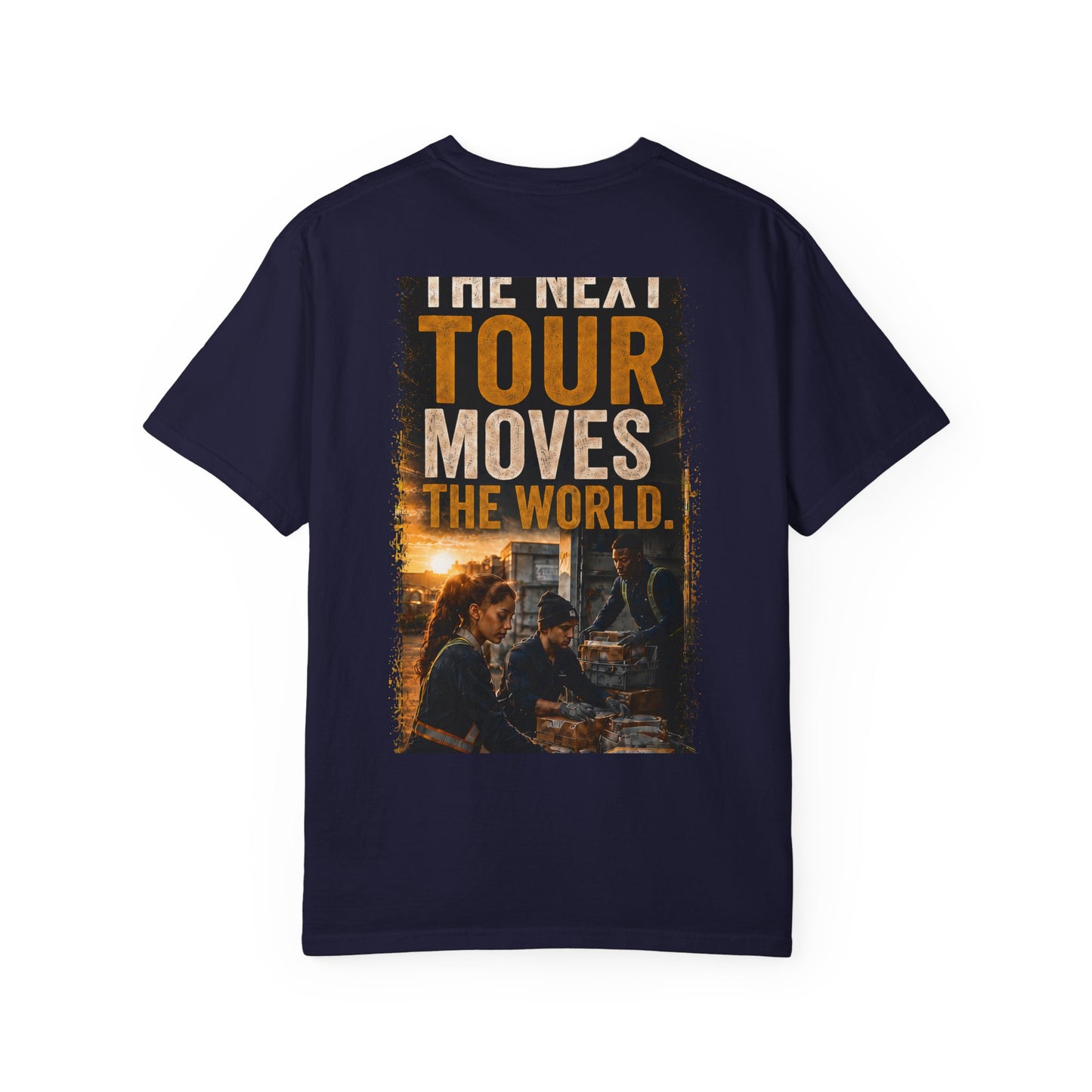 Postal Music — The Next Tour Garment-Dyed T-Shirt — Color Group 4 of 4