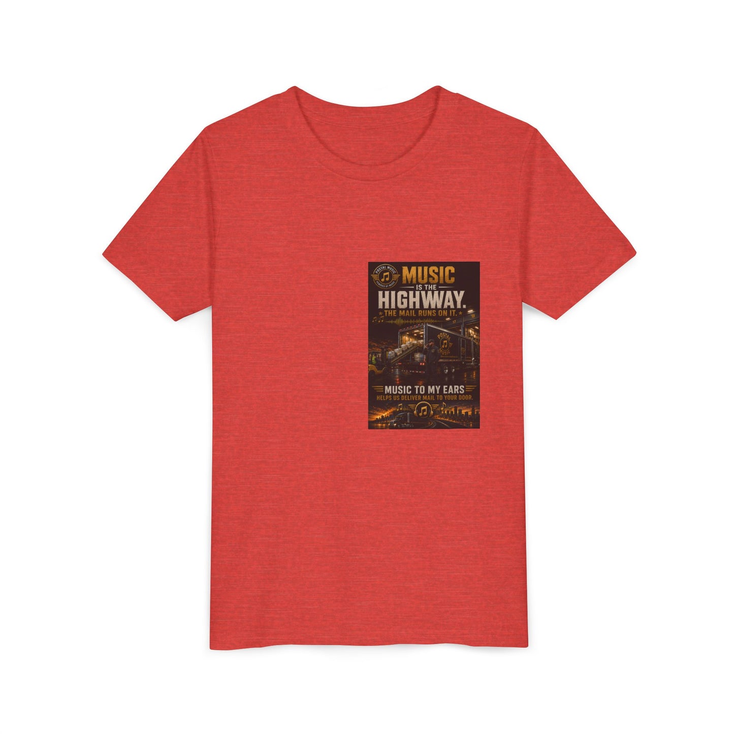 Postal Music — Music Is the Highway — Youth T-Shirt