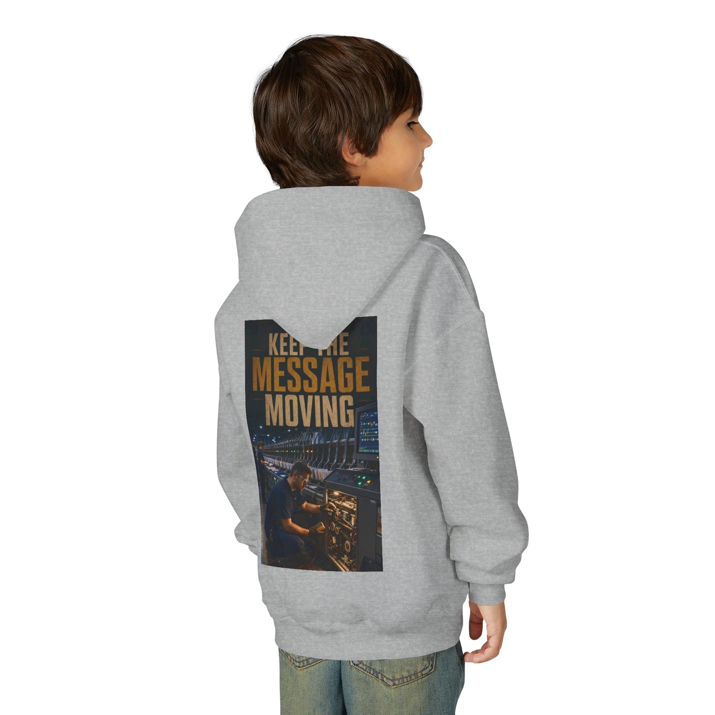 Postal Music — Keep the Message Moving — Youth Hoodie