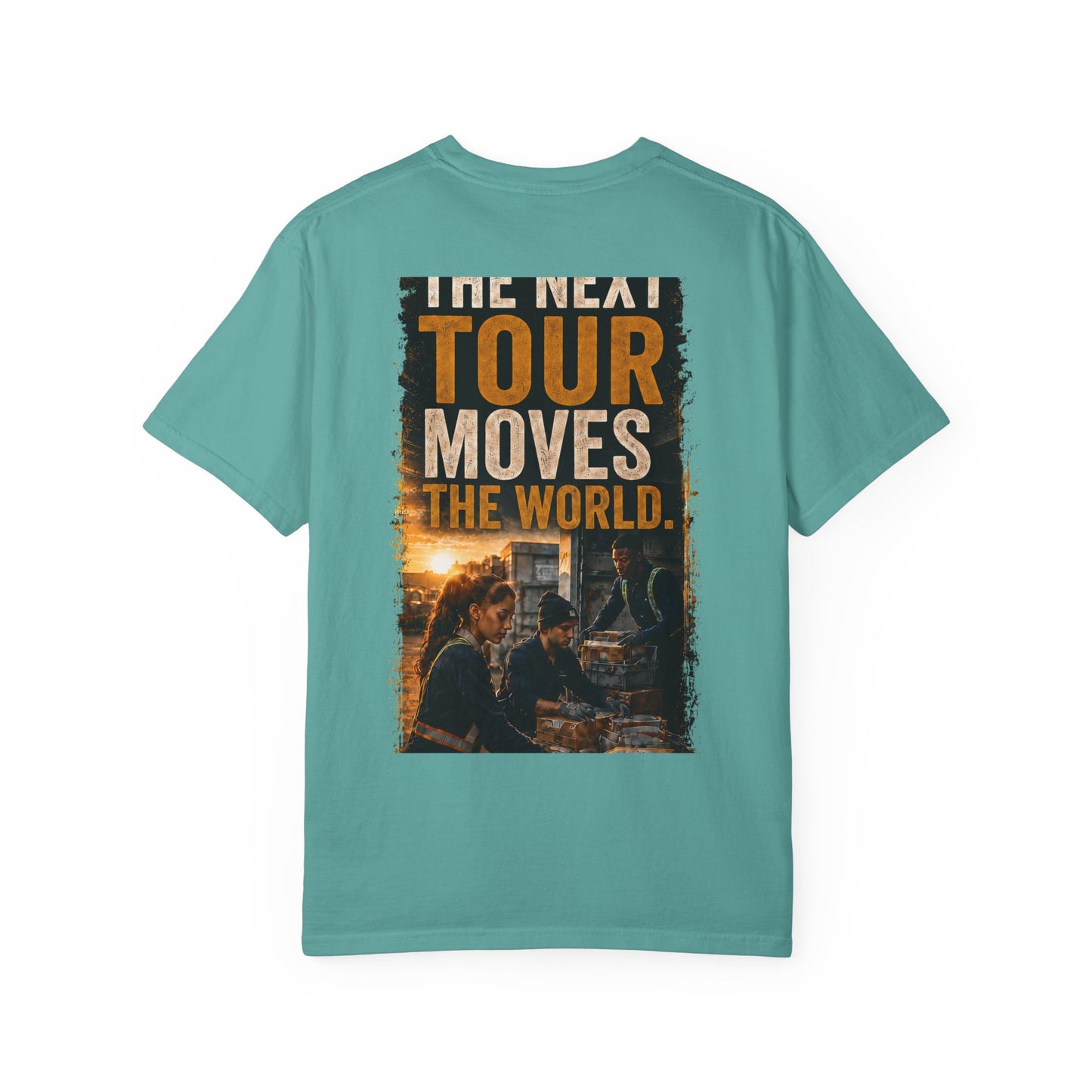 Postal Music — The Next Tour Garment-Dyed T-Shirt — Color Group 4 of 4