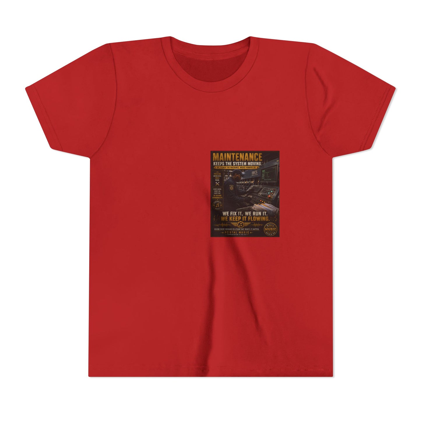 Postal Music — Maintenance Keeps the System Moving — Youth T-Shirt