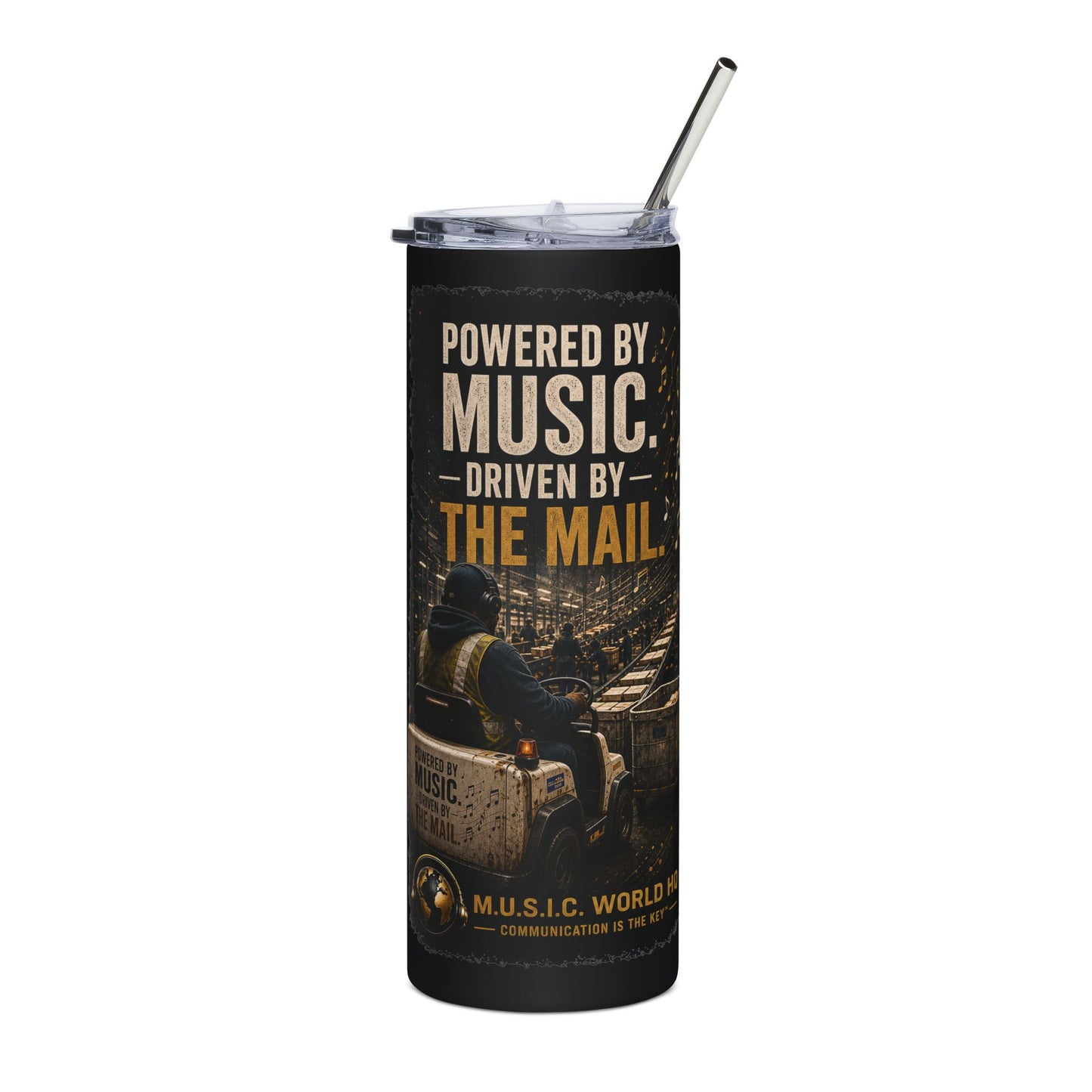Postal Music - Powered by Music Stainless Tumbler