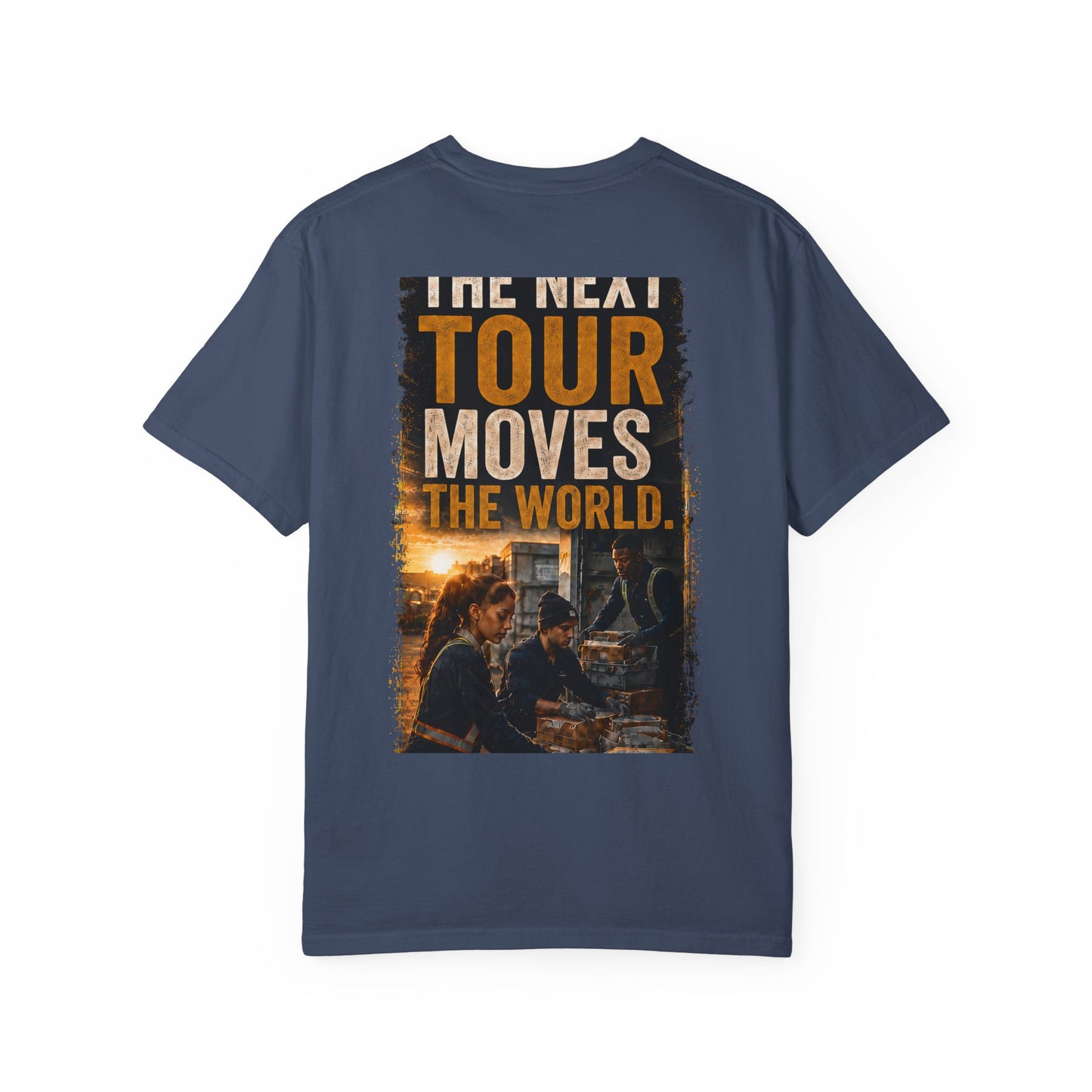 Postal Music — The Next Tour Garment-Dyed T-Shirt — Color Group 3 of 4