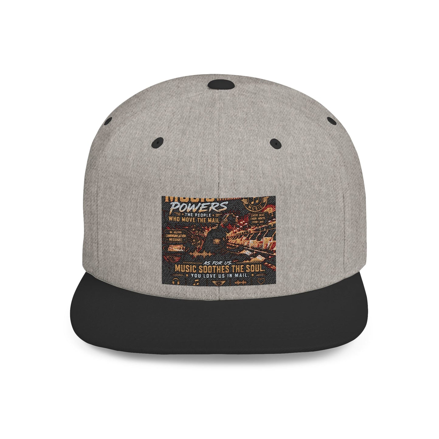 Postal Music — Music Powers the People — Flat-Bill Snapback