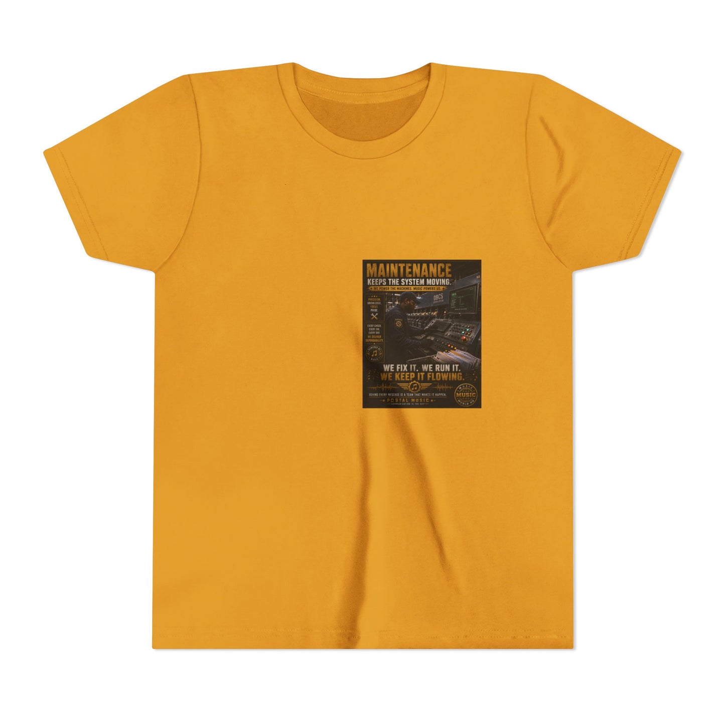 Postal Music — Maintenance Keeps the System Moving — Youth T-Shirt