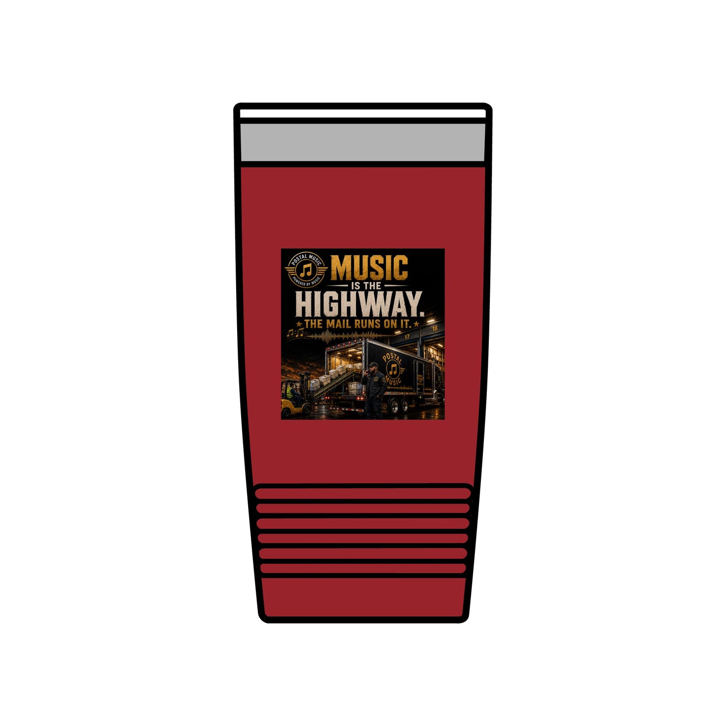 Postal Music — Music Is the Highway — Insulated Tumbler 20oz