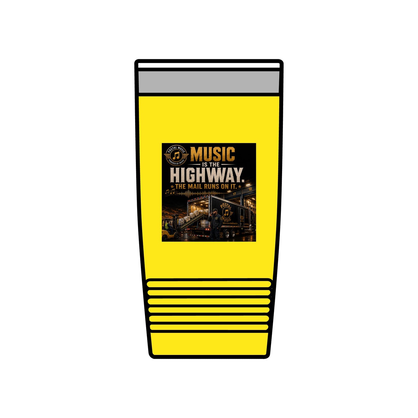 Postal Music — Music Is the Highway — Insulated Tumbler 20oz