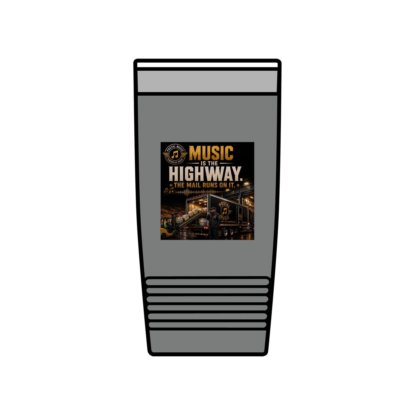 Postal Music — Music Is the Highway — Insulated Tumbler 20oz