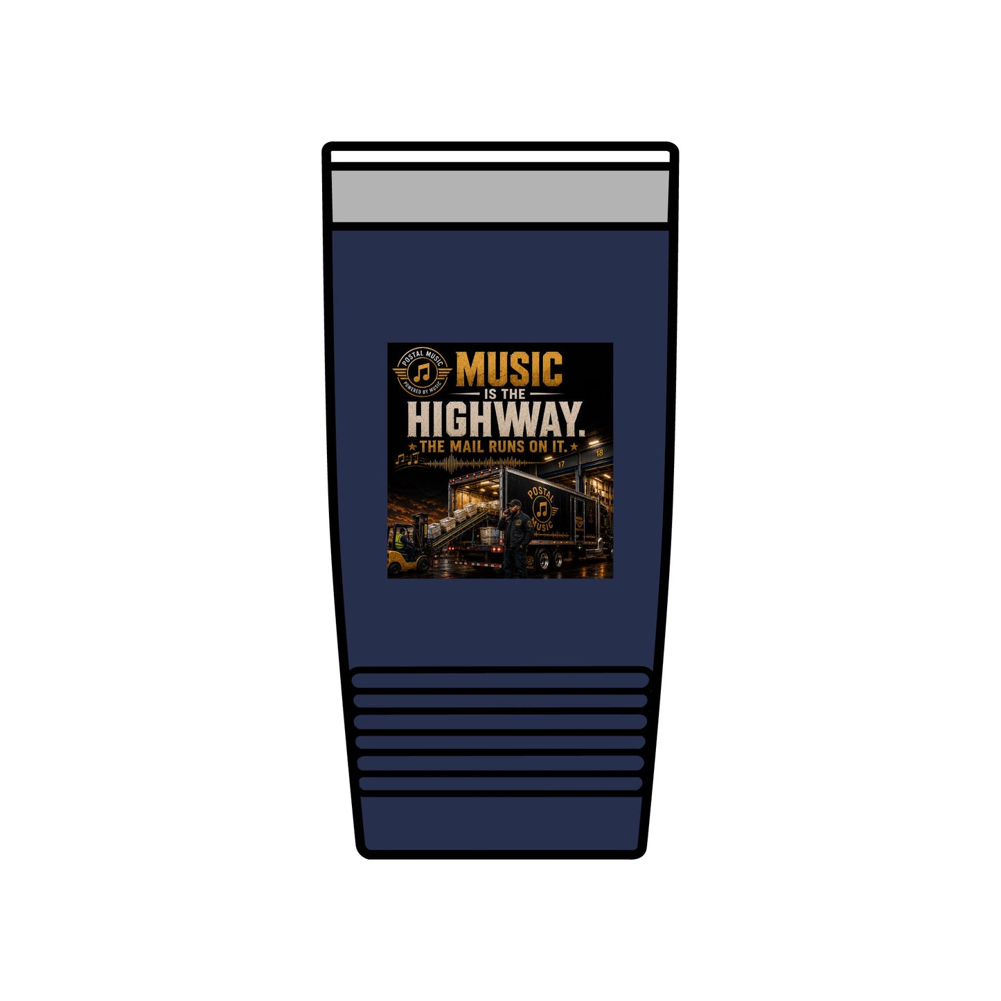 Postal Music — Music Is the Highway — Insulated Tumbler 20oz
