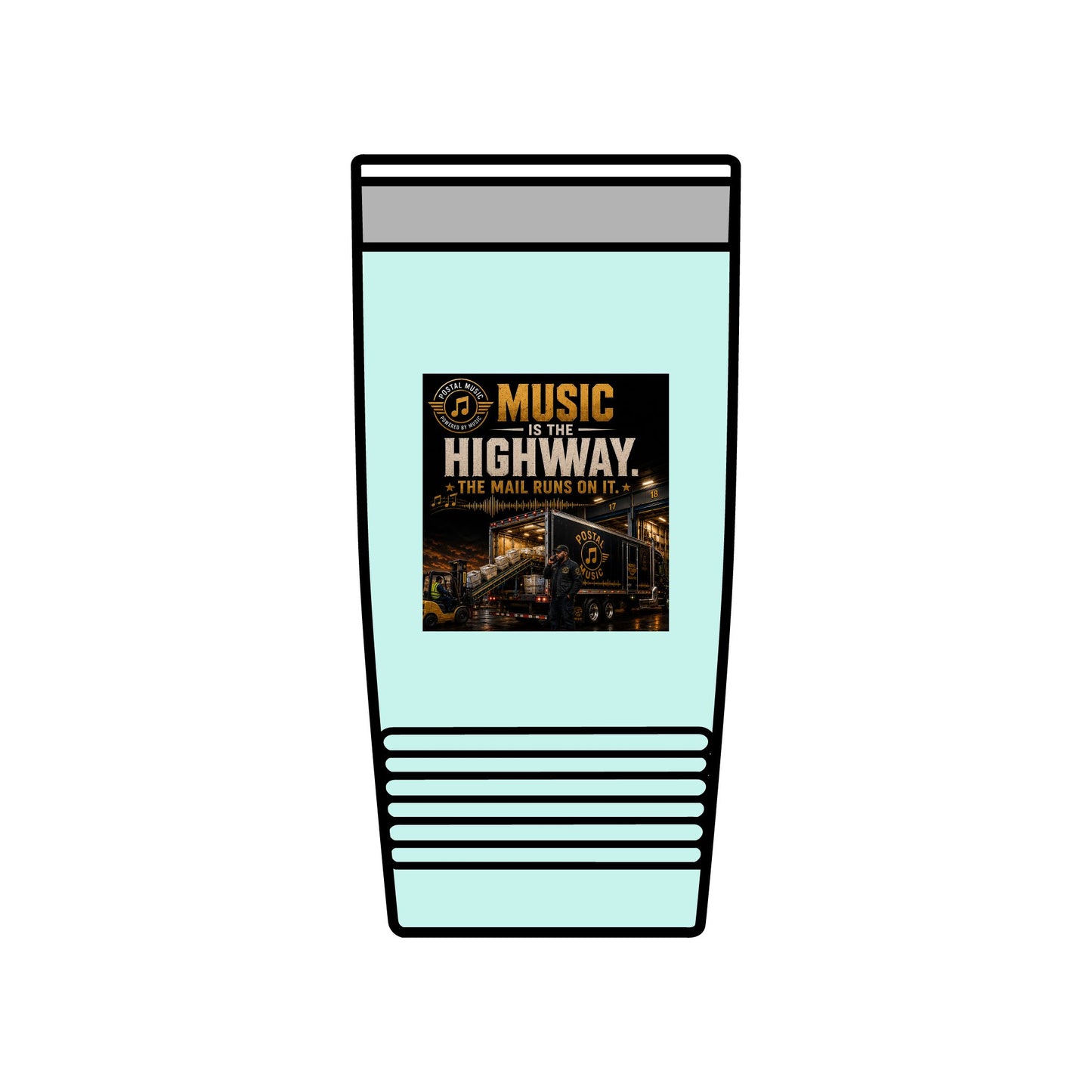 Postal Music — Music Is the Highway — Insulated Tumbler 20oz