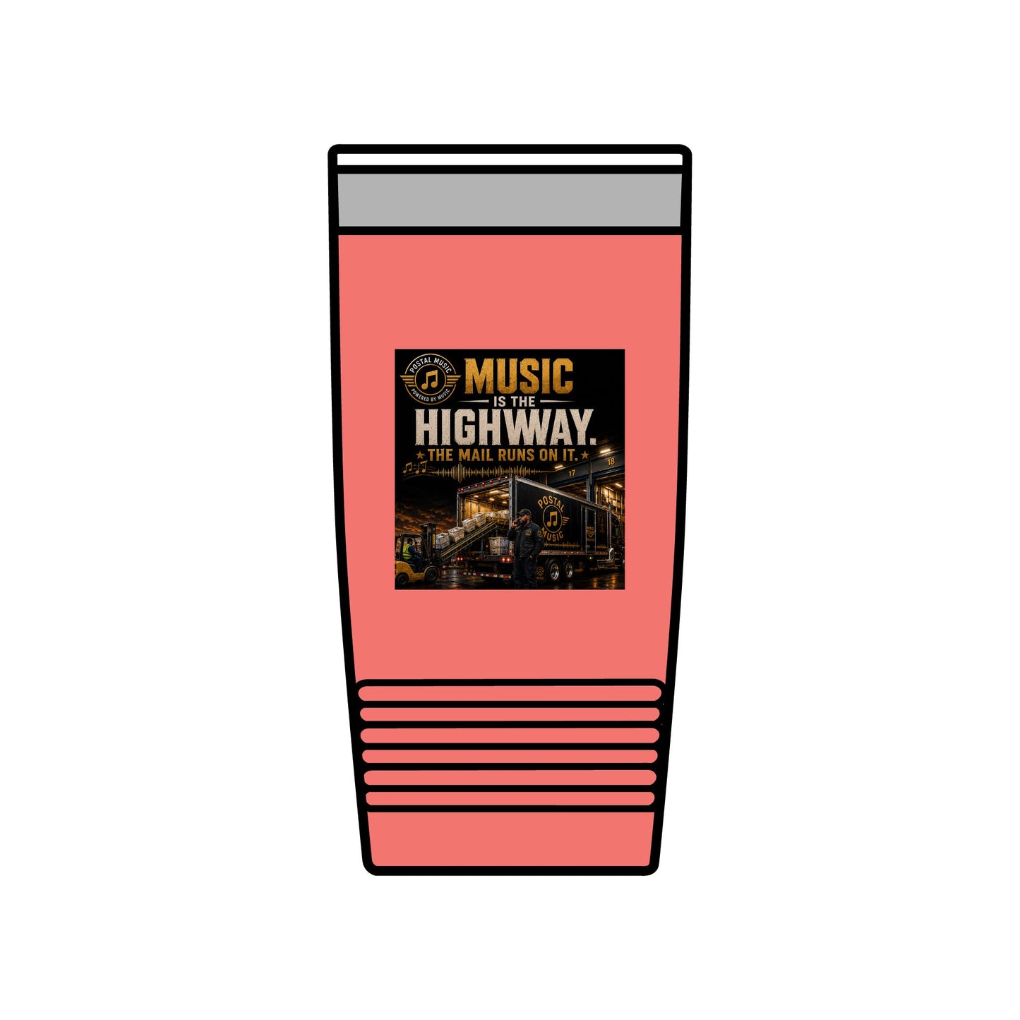 Postal Music — Music Is the Highway — Insulated Tumbler 20oz