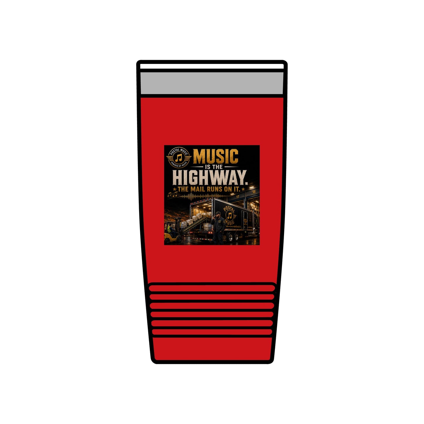 Postal Music — Music Is the Highway — Insulated Tumbler 20oz