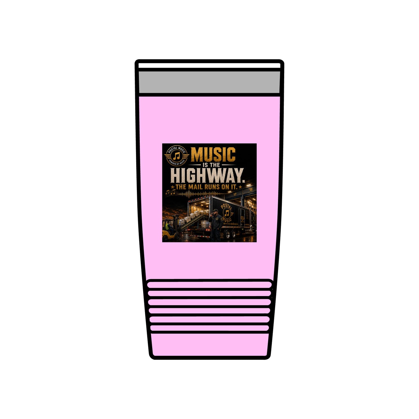 Postal Music — Music Is the Highway — Insulated Tumbler 20oz