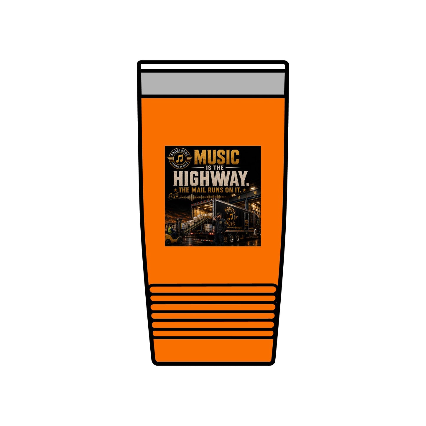 Postal Music — Music Is the Highway — Insulated Tumbler 20oz