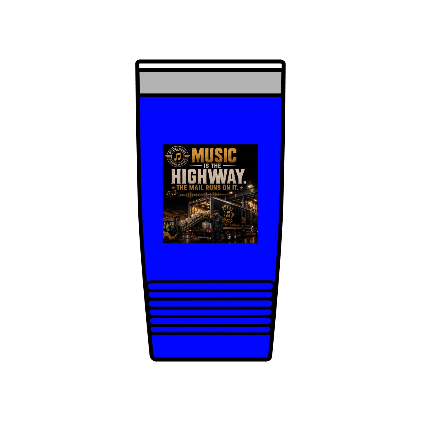 Postal Music — Music Is the Highway — Insulated Tumbler 20oz