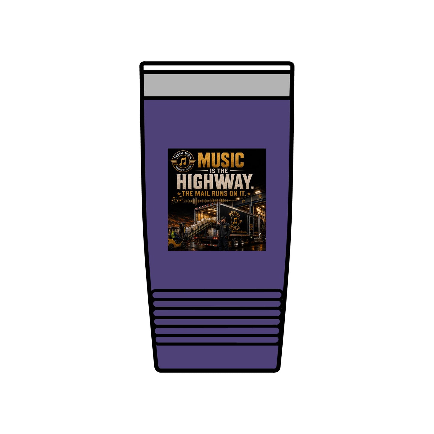 Postal Music — Music Is the Highway — Insulated Tumbler 20oz