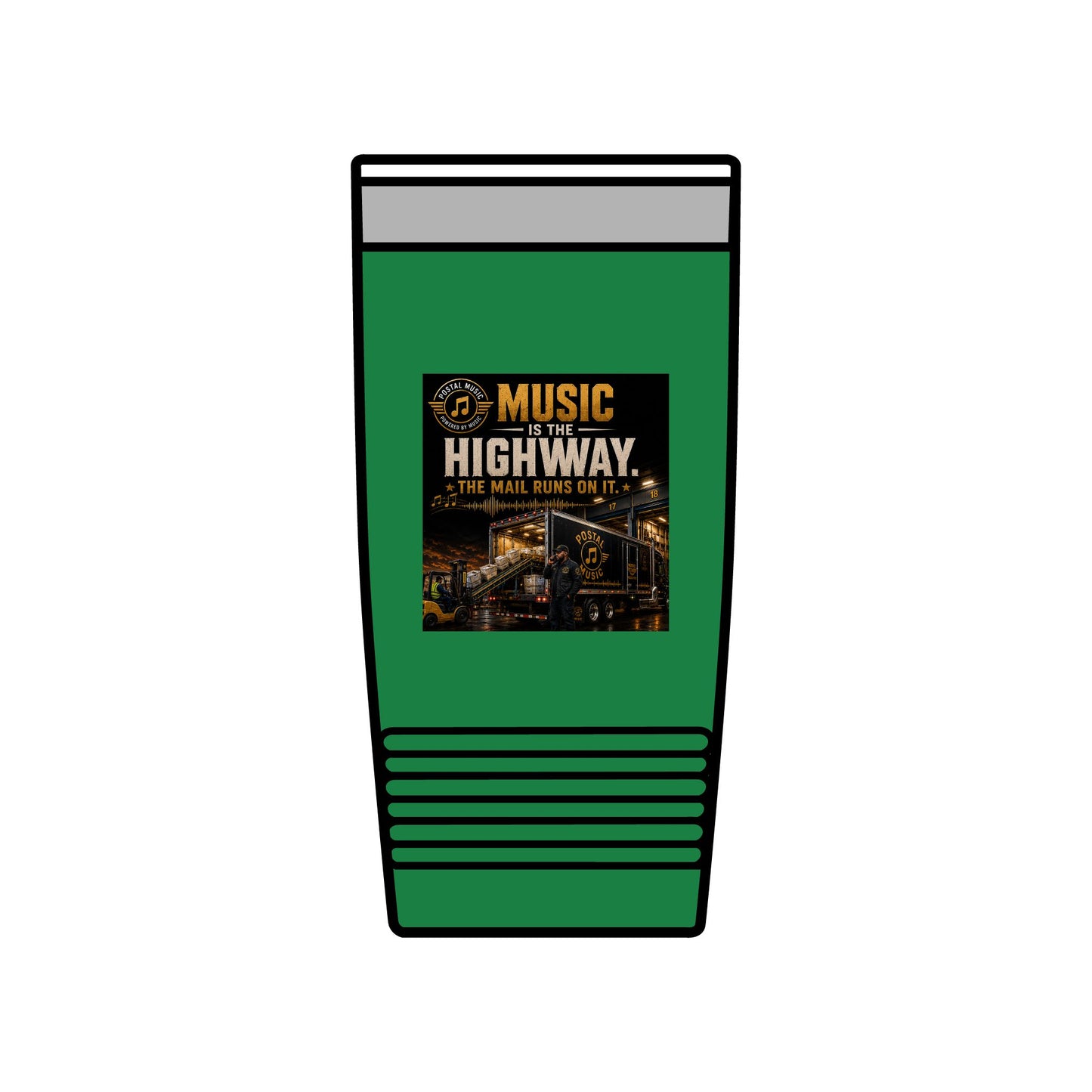 Postal Music — Music Is the Highway — Insulated Tumbler 20oz