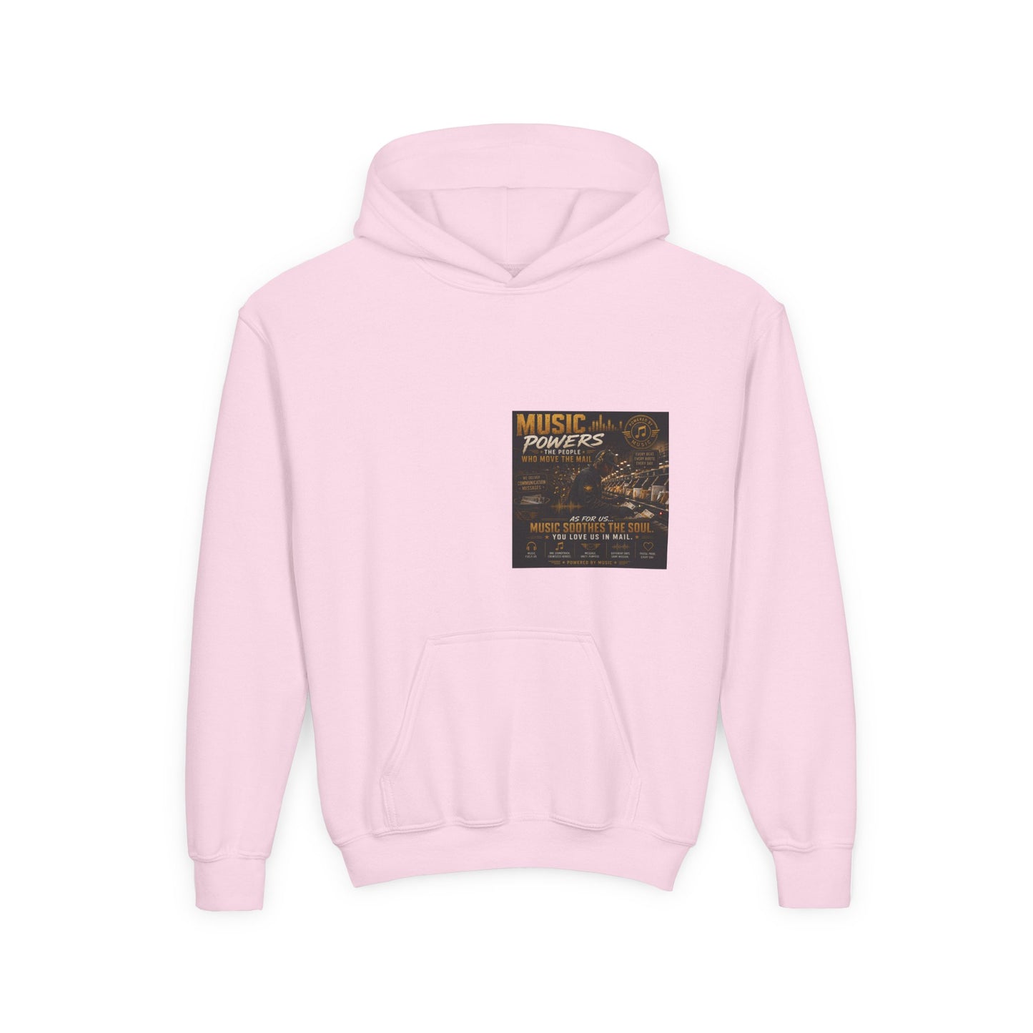 Postal Music — Music Powers the People — Youth Hoodie