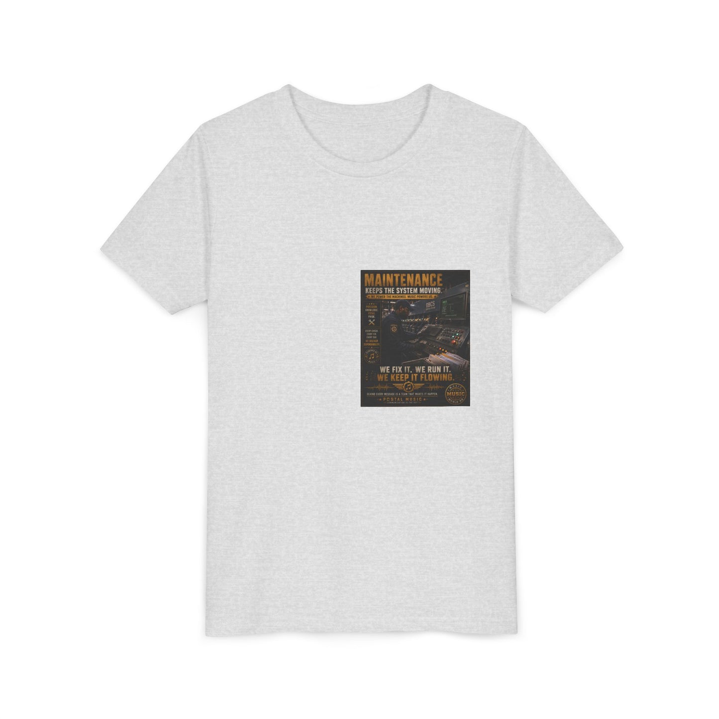 Postal Music — Maintenance Keeps the System Moving — Youth T-Shirt