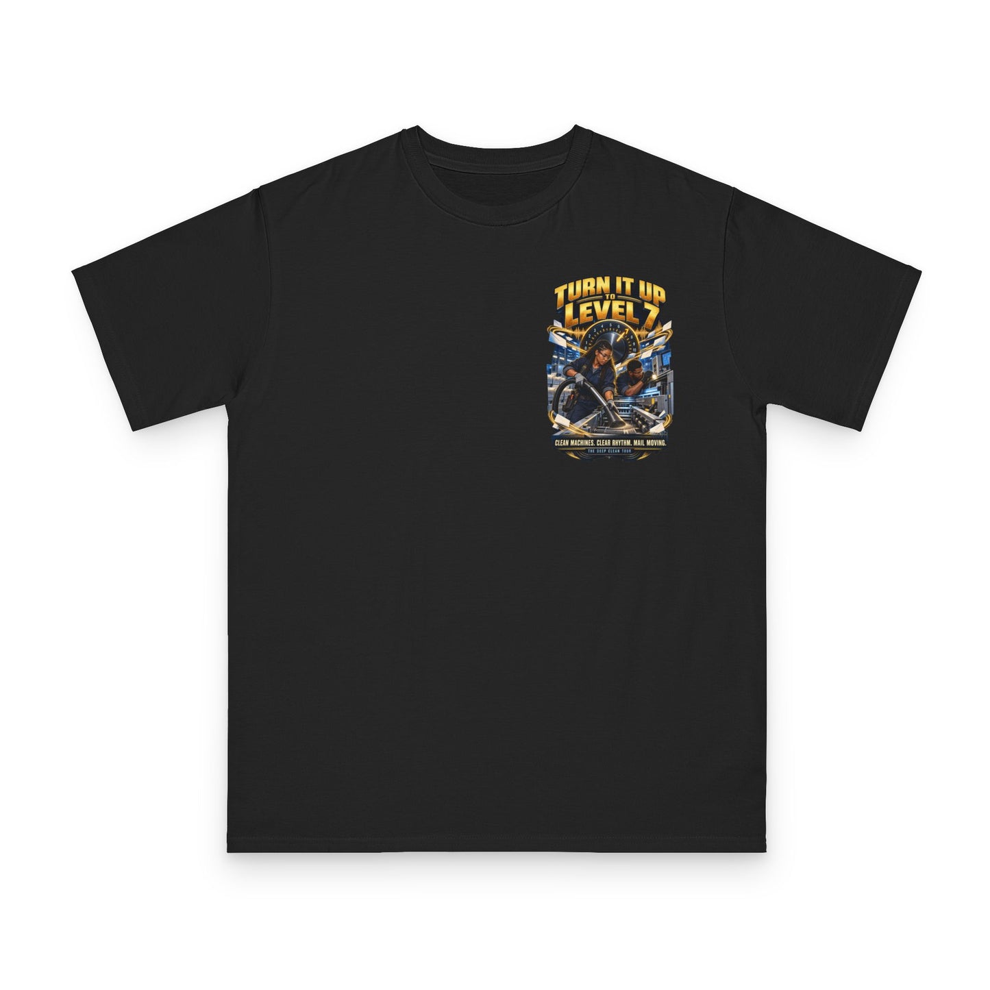 Postal Music - Turn It Up to Level 7 - Organic Cotton T-Shirt