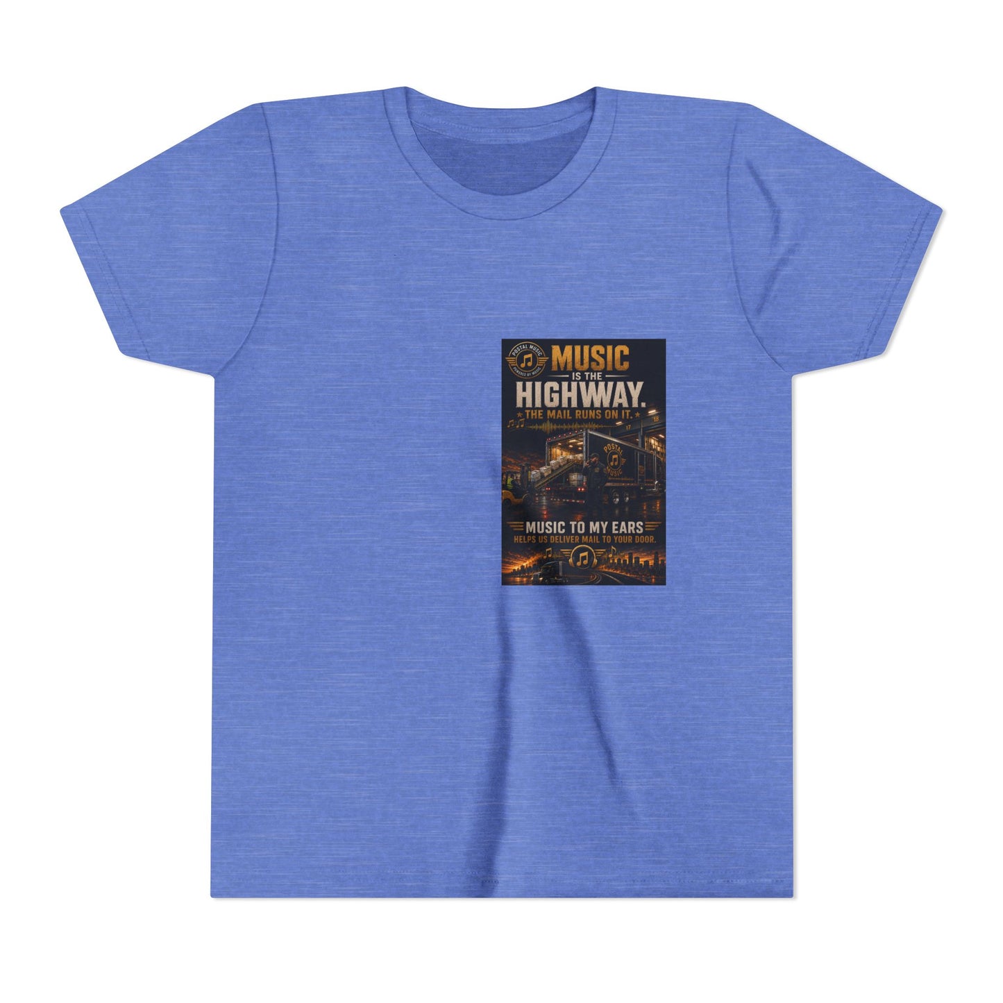 Postal Music — Music Is the Highway — Youth T-Shirt