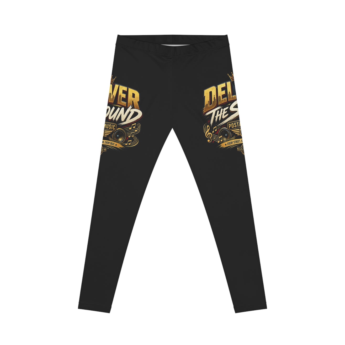 Postal Music — Deliver the Sound — Women's Casual Leggings (Signature Badge)