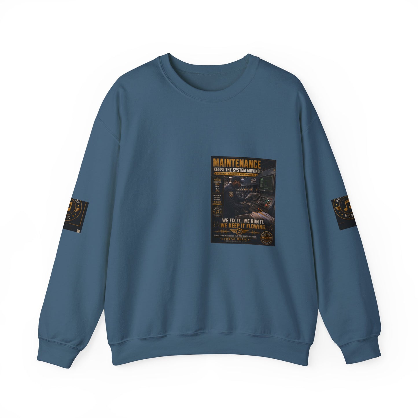 Postal Music — Maintenance Keeps the System Moving — Core Crewneck Sweatshirt