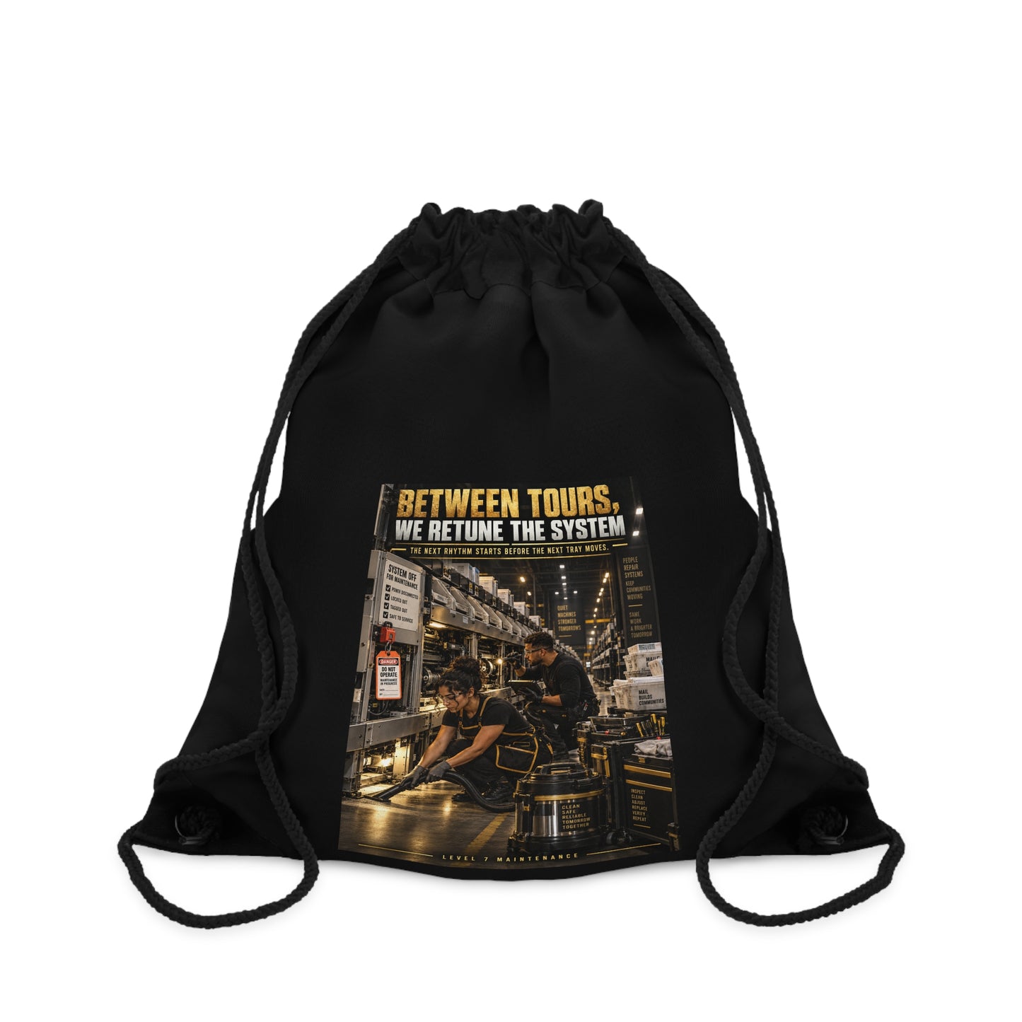 Postal Music - Between Tours, We Retune the System - Drawstring Backpack