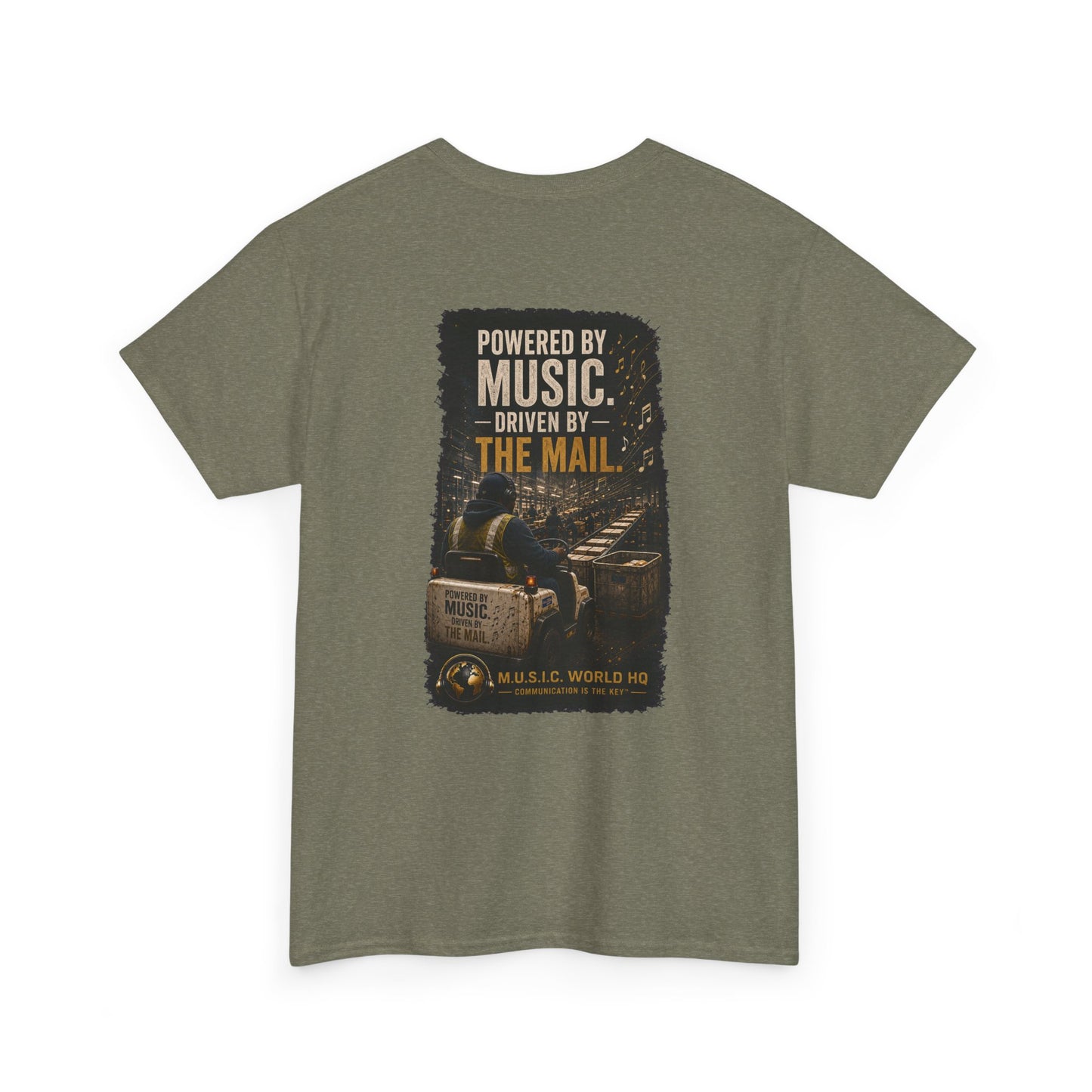 Postal Music - Powered by Music Premium T-Shirt - Colorways C