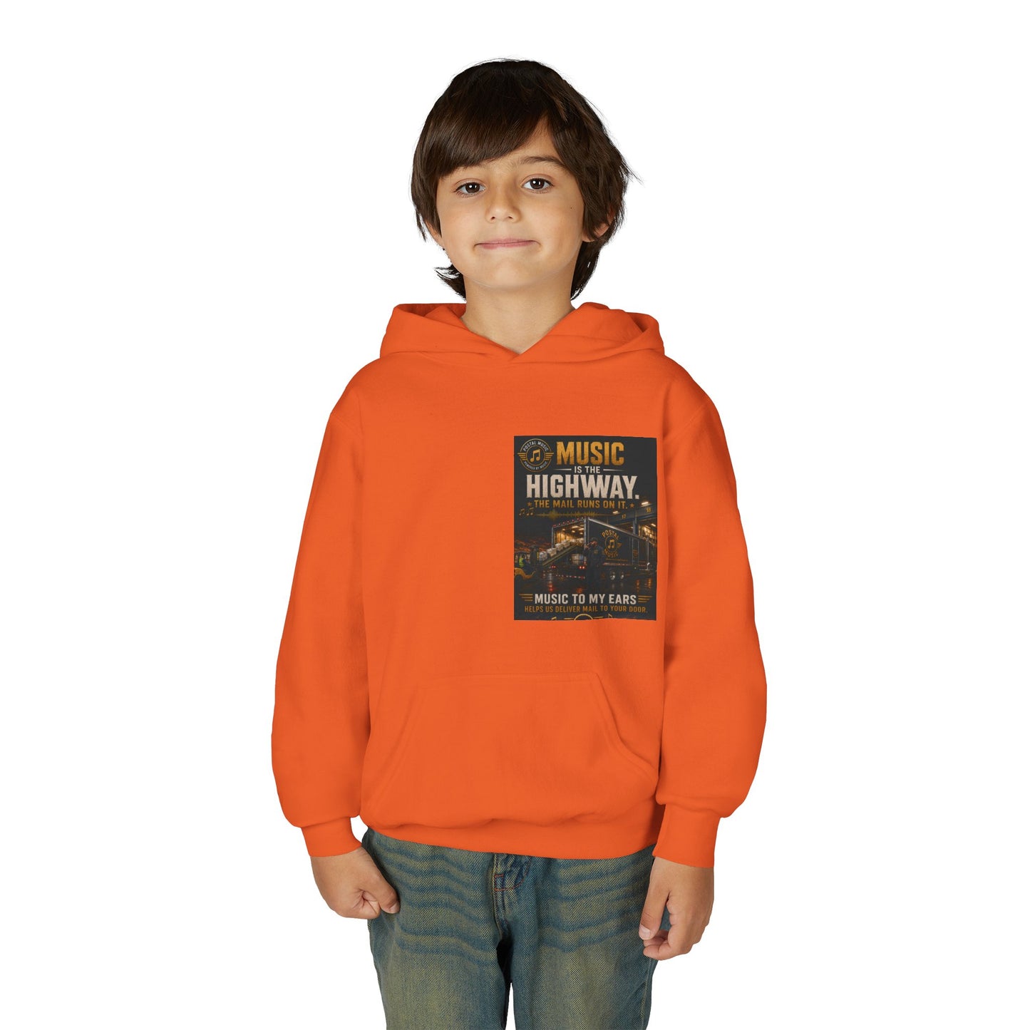 Postal Music — Music Is the Highway — Youth Hoodie