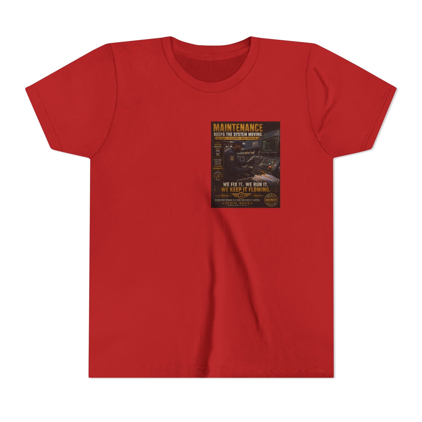 Postal Music — Maintenance Keeps the System Moving — Youth T-Shirt