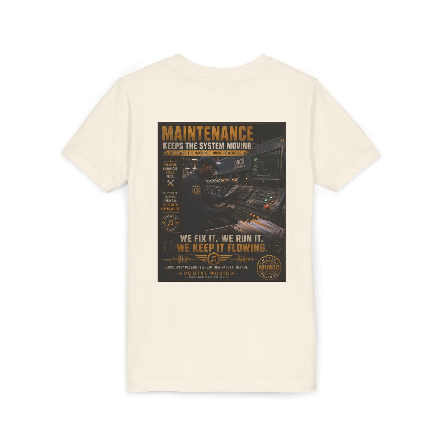 Postal Music — Maintenance Keeps the System Moving — Youth T-Shirt