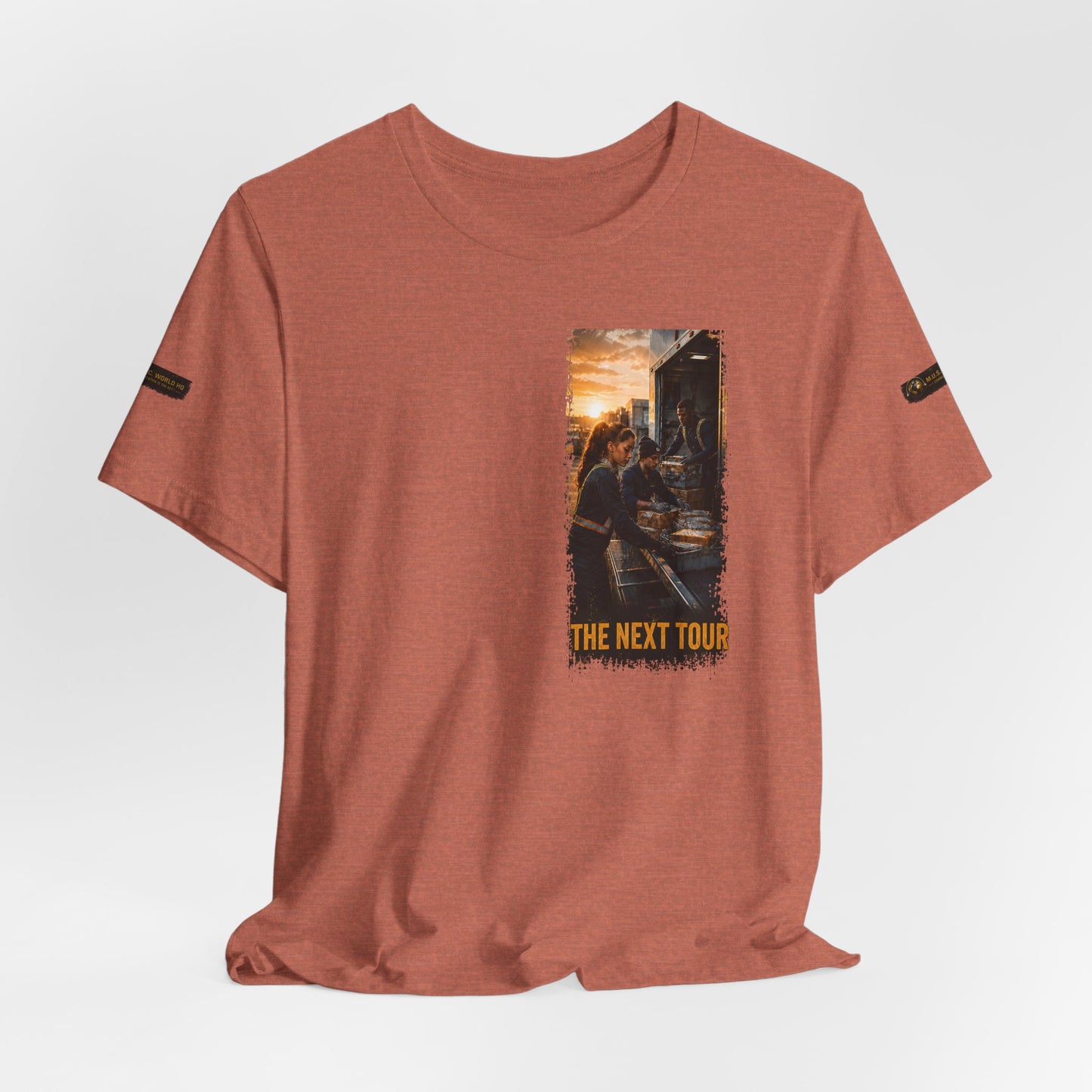 Postal Music — The Next Tour Premium Unisex T-Shirt — Color Group 4 of 11