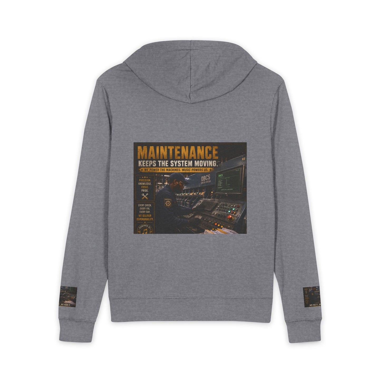 Postal Music — Maintenance Keeps the System Moving — Full-Zip Hoodie