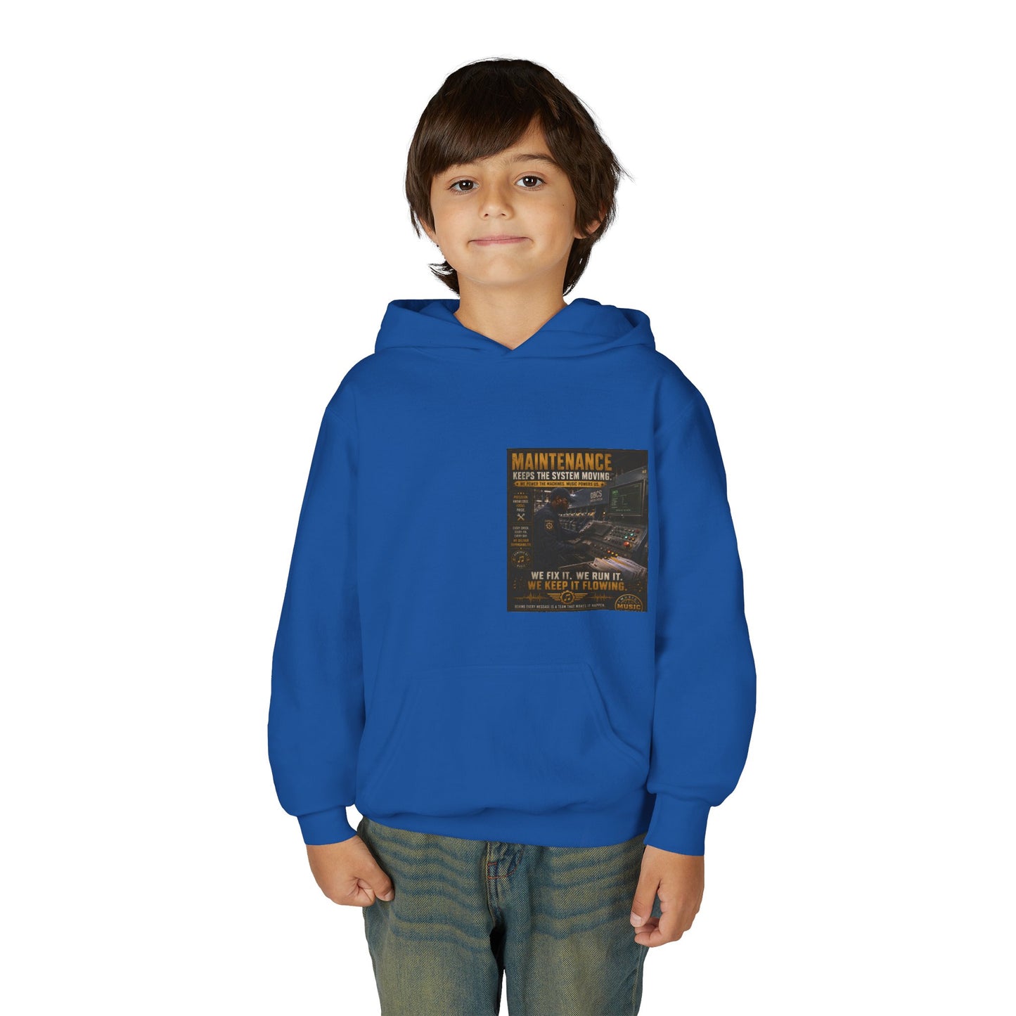 Postal Music — Maintenance Keeps the System Moving — Youth Hoodie