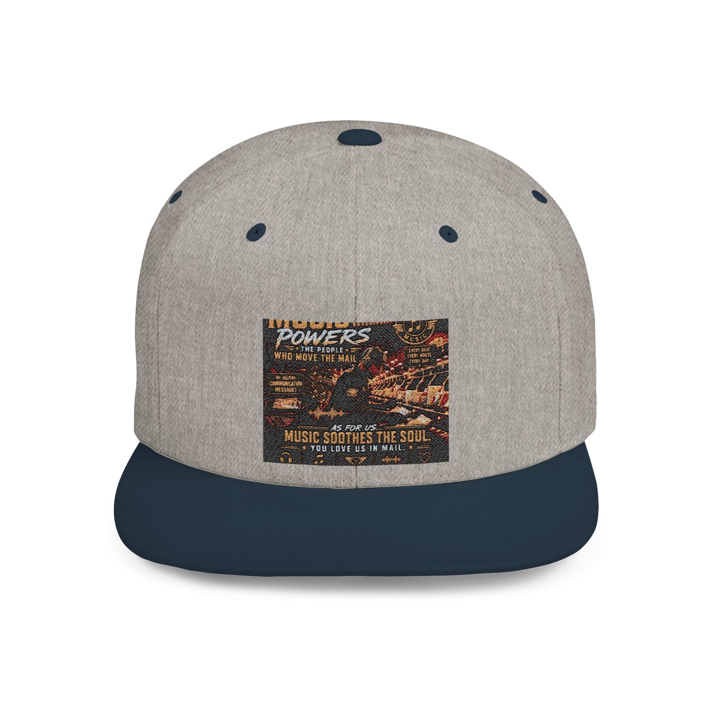 Postal Music — Music Powers the People — Flat-Bill Snapback