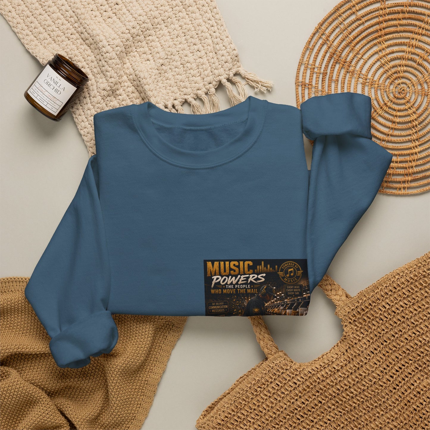 Postal Music — Music Powers the People — Core Crewneck Sweatshirt