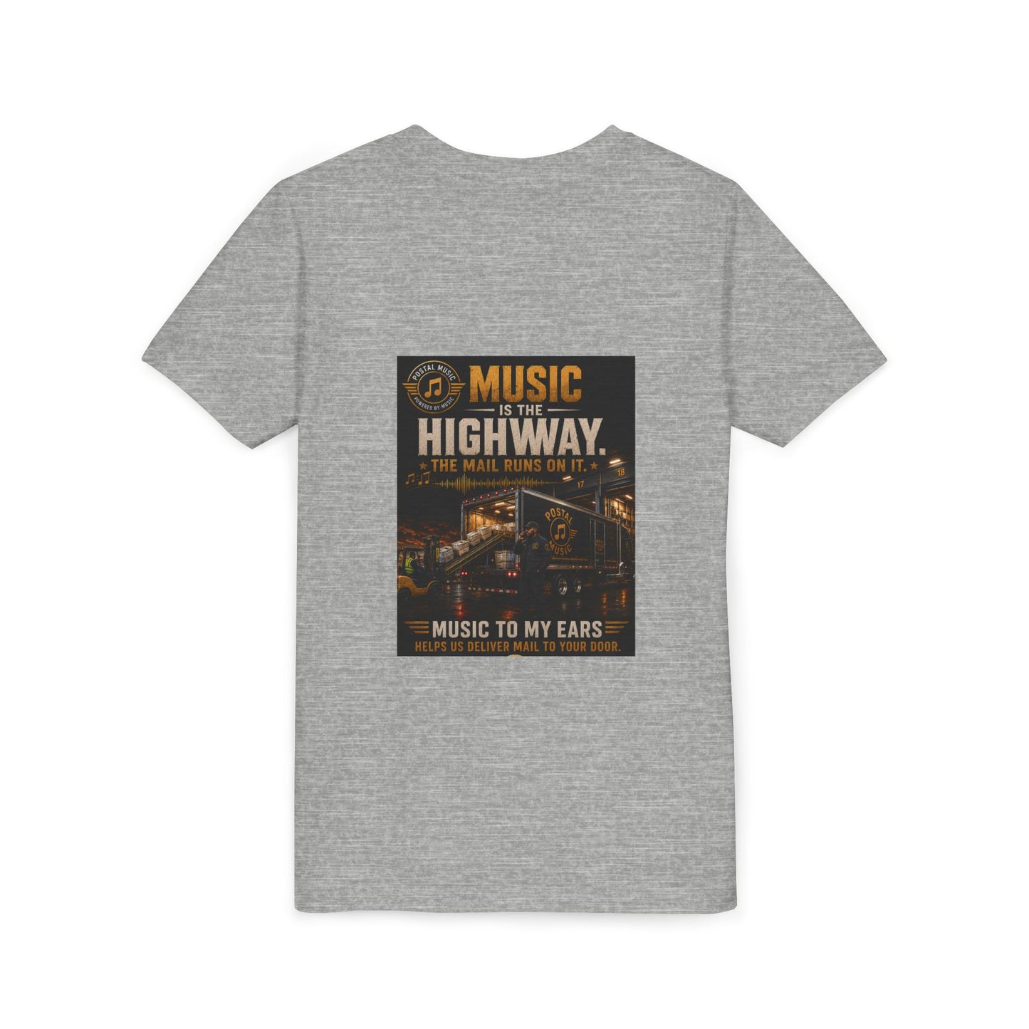 Postal Music — Music Is the Highway — Youth T-Shirt