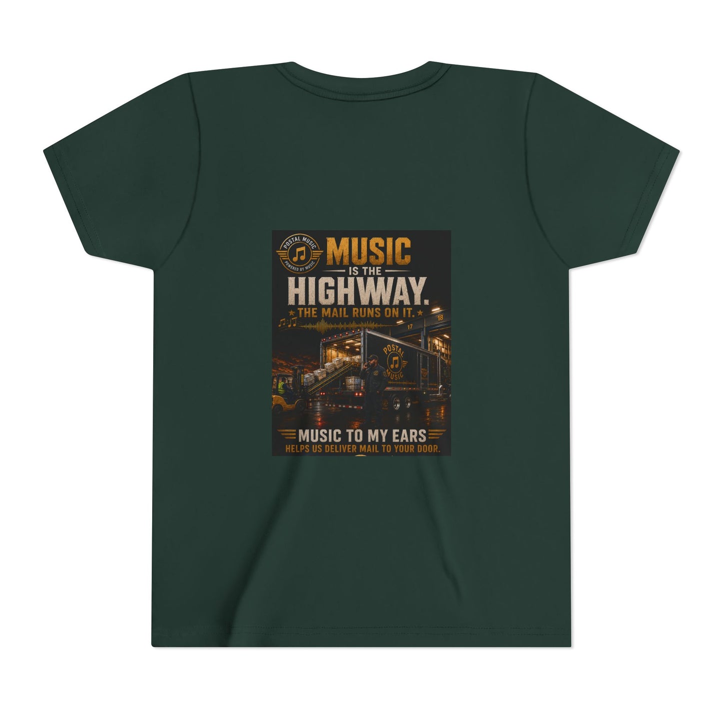 Postal Music — Music Is the Highway — Youth T-Shirt
