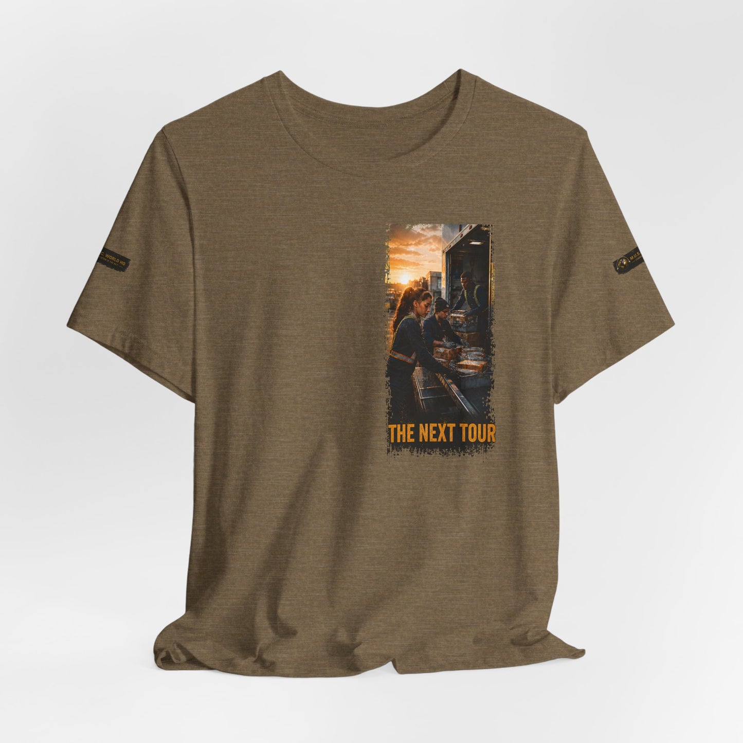 Postal Music — The Next Tour Premium Unisex T-Shirt — Color Group 5 of 11