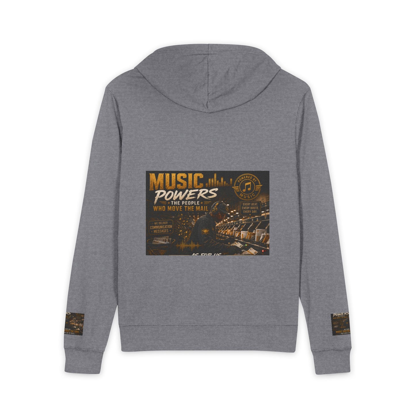 Postal Music — Music Powers the People — Full-Zip Hoodie