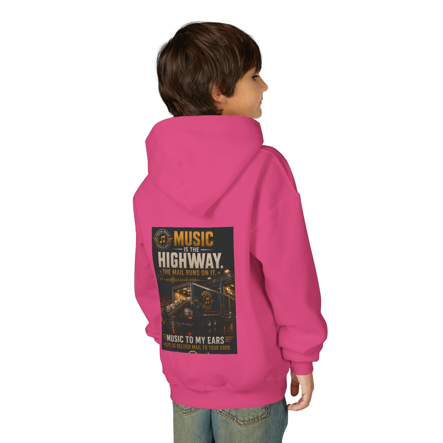 Postal Music — Music Is the Highway — Youth Hoodie