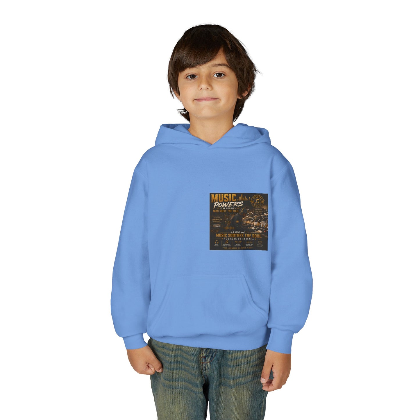 Postal Music — Music Powers the People — Youth Hoodie