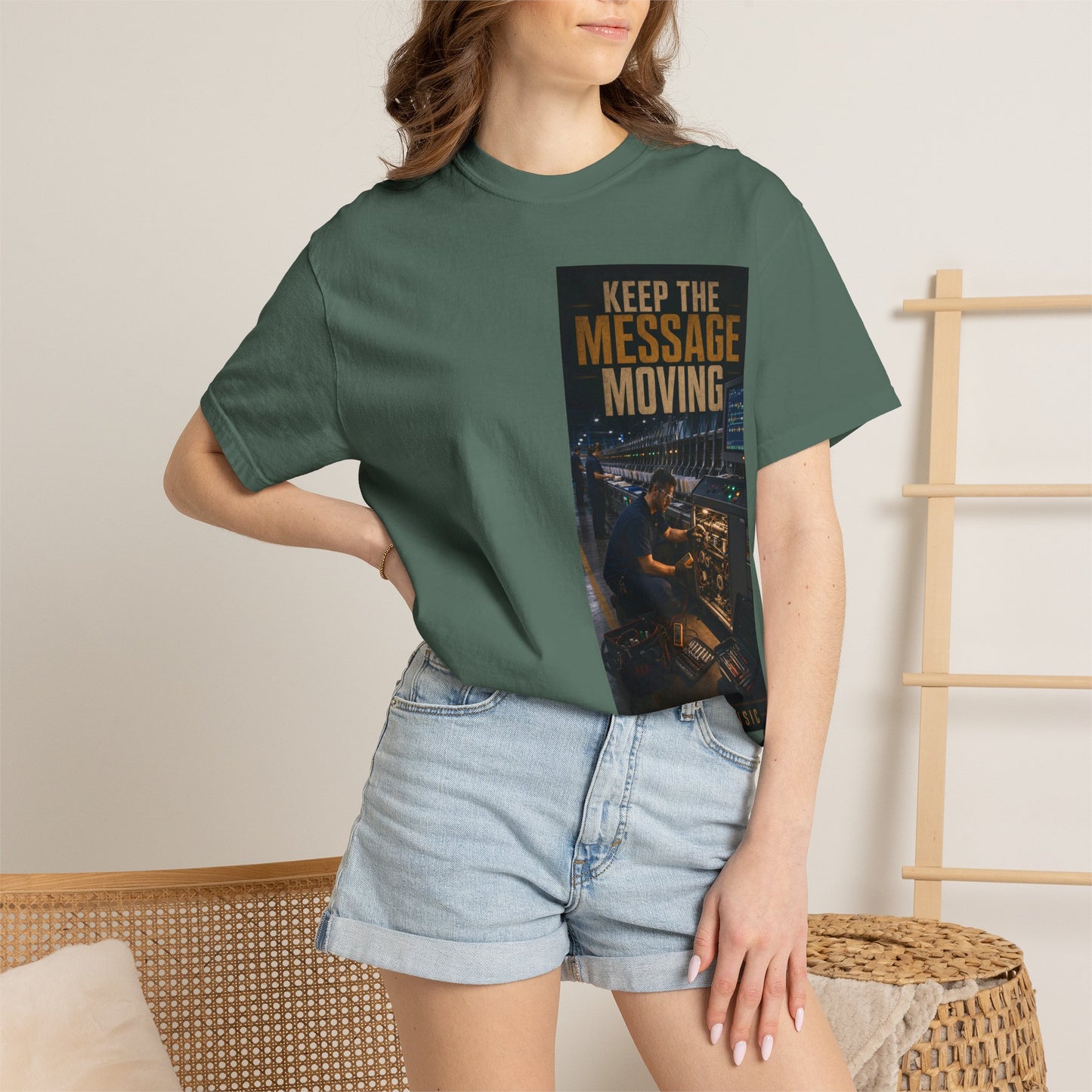 Postal Music — Keep the Message Moving — Garment-Dyed T-Shirt